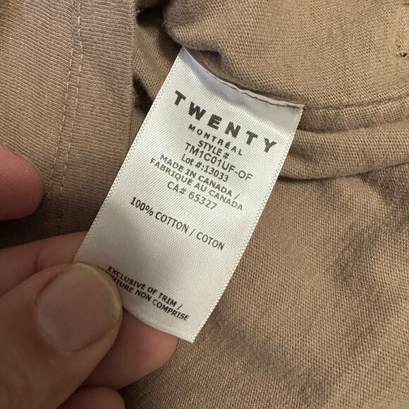 Twenty Montreal Mocha Long Sleeve Medium Men NWT Made In Canada F - Picture 4 of 6